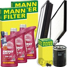 MANN INSPEKTIONSPAKET+MANNOL 5W-20 ÖL passend für HYUNDAI i10 II  BA IA 	1.0+1.2