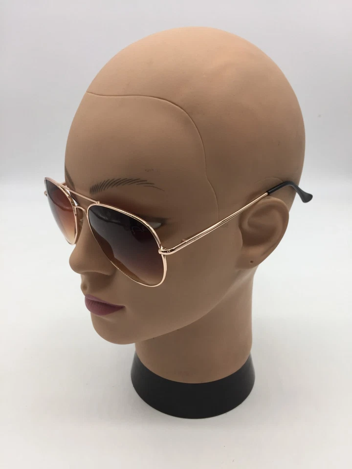 Óculos de sol Ray-Ban aviador designer ouro rosa 58-14-144 lente marrom - Imagem 3 de 4