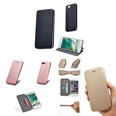 Hülle für Apple iPhone 7 Geldbörse PU Leder schmal magnetisch Verschluss Ständer Abdeckung