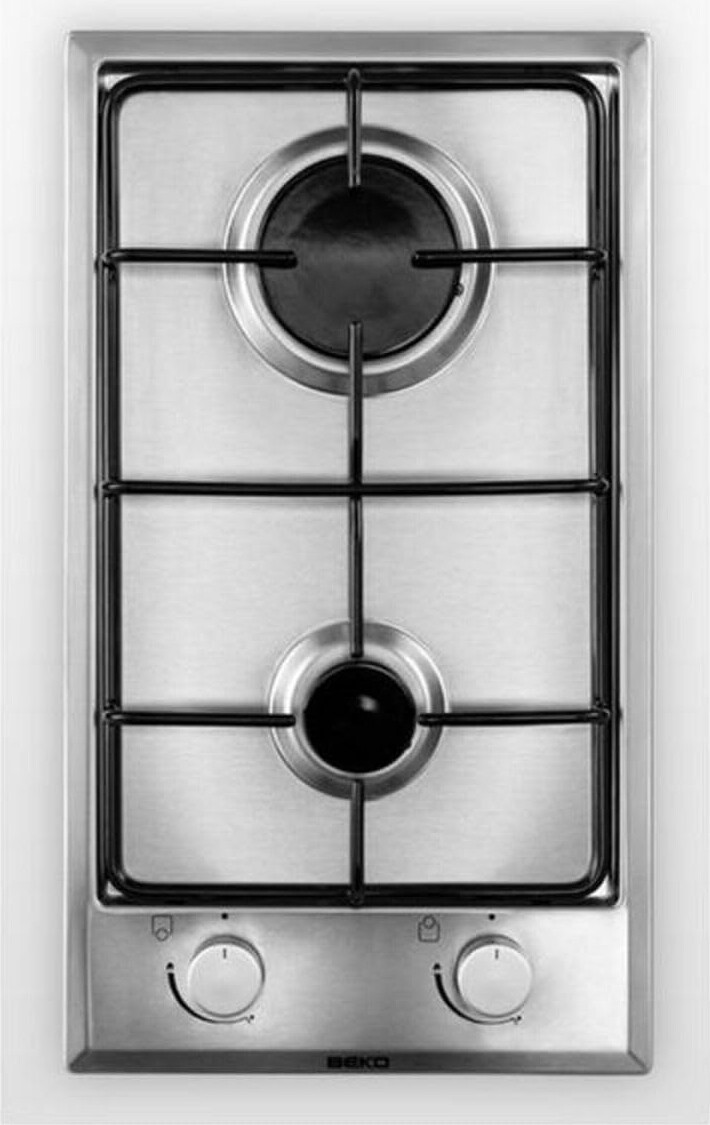 Beko Piano Cottura 2 Fuochi a Gas 30 cm Incasso Inox - HDCG32220FX