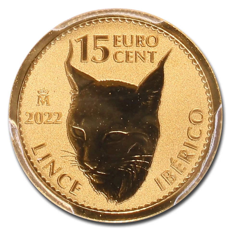 Dobloon lince dorado 2022-M España 1/10 oz PR-70 PCGS (FDI) Foto 3 de 3