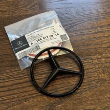 W166 SUV Mercedes GLOSS BLACK Star Emblem Rear Trunk Lid Logo Badge AMG GLE350