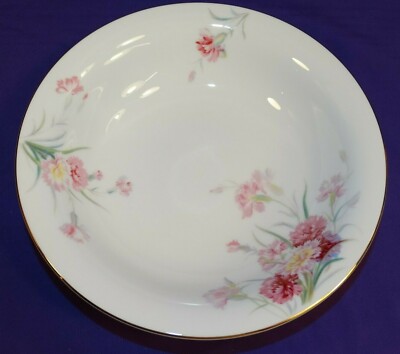 VINTAGE NORITAKE NIPPON TOKI KAISHA AMHERST CHINA SOUP BOWL CARNATIONS 1947-50
