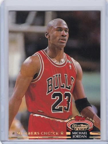 1993 Stadium Club Basketball Card #210 Michael Jordan Members Choice - NrMt