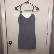 Vintage Y2K Bebe Lavender Lined Spaghetti Strap Mini Dress SZ 2 Made In USA