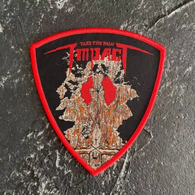 IMPACT - TAKE THE PAIN THRASH METAL PATCH RED BORDER VIO-LENCE RAZOR