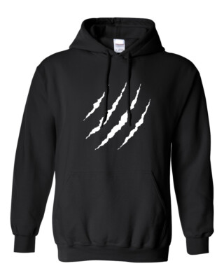 Claws tiger monster funny humor pull over hoodie pre-shrunk unisex fit