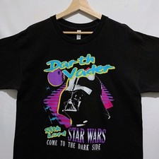 Vintage Star Wars Darth Vader T Shirt Size Large Black Disney Lucasfilm