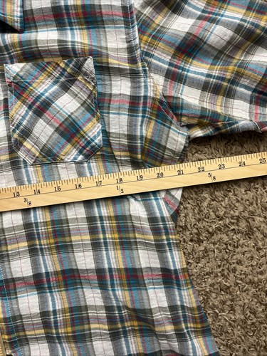 Kuhl Short Sleeve Shirt XL Plaid Blue Gray Button Up Hiking Lightweight - Picture 8 of 9