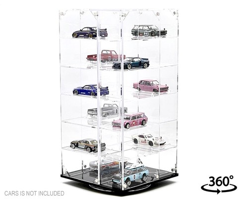 Other Showcase Large 24 Car Display Desktop Spinner With Mirror Back Mijo Exclusives For 1 64 Scale Models