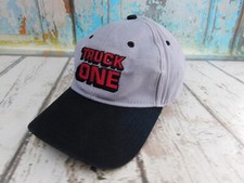 Vtg Truck One Embroidered Cap Hat Strapback Black  Gray