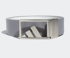 New ADIDAS Trophy  Tour Reversible BELT Grey Three/WHITE