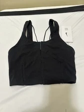 Nike Women's Yoga Luxe Crop Tank Top in Black Color Style CJ3665-010 Size XS N69