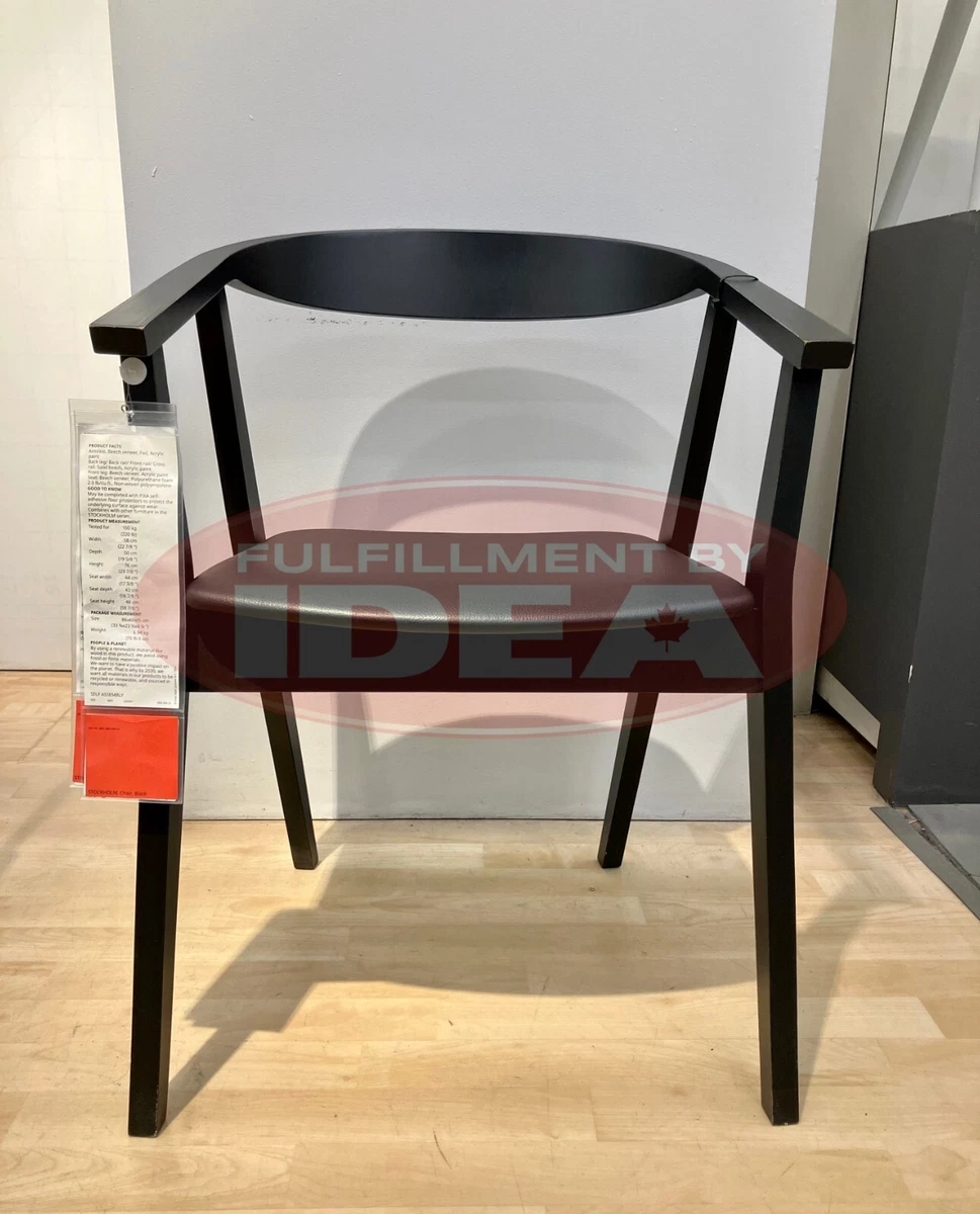 Brand New IKEA STOCKHOLM Black Chair 804.094.10 eBay