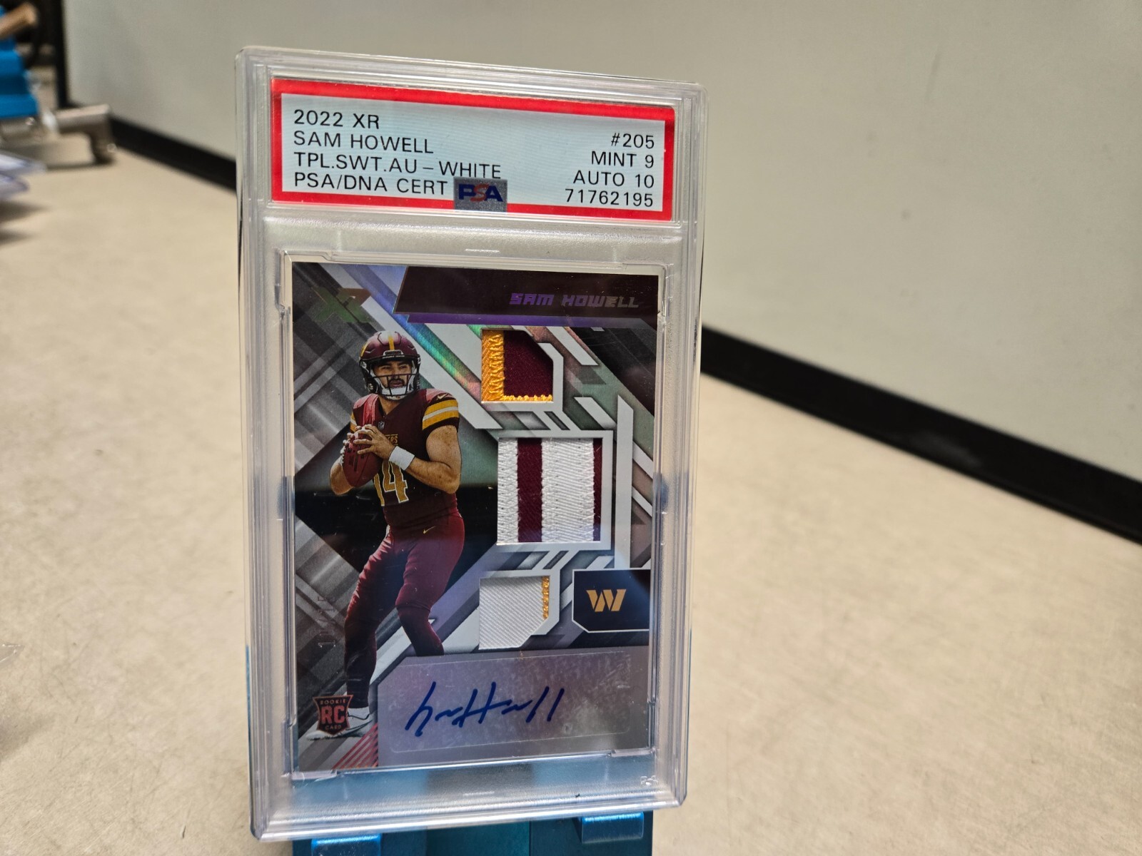 Sam Howell Panini XR #205 Triple Swatch Autograph-White