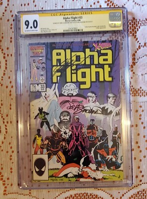 ALPHA FLIGHT 33 CGC 9.0 2X Sign Chris Claremont Sal Buscem 1ST LADY DEATHSTRIKE
