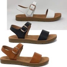 Soda Plenty Light Tan Women's Open Toe Strappy Summer Sandals