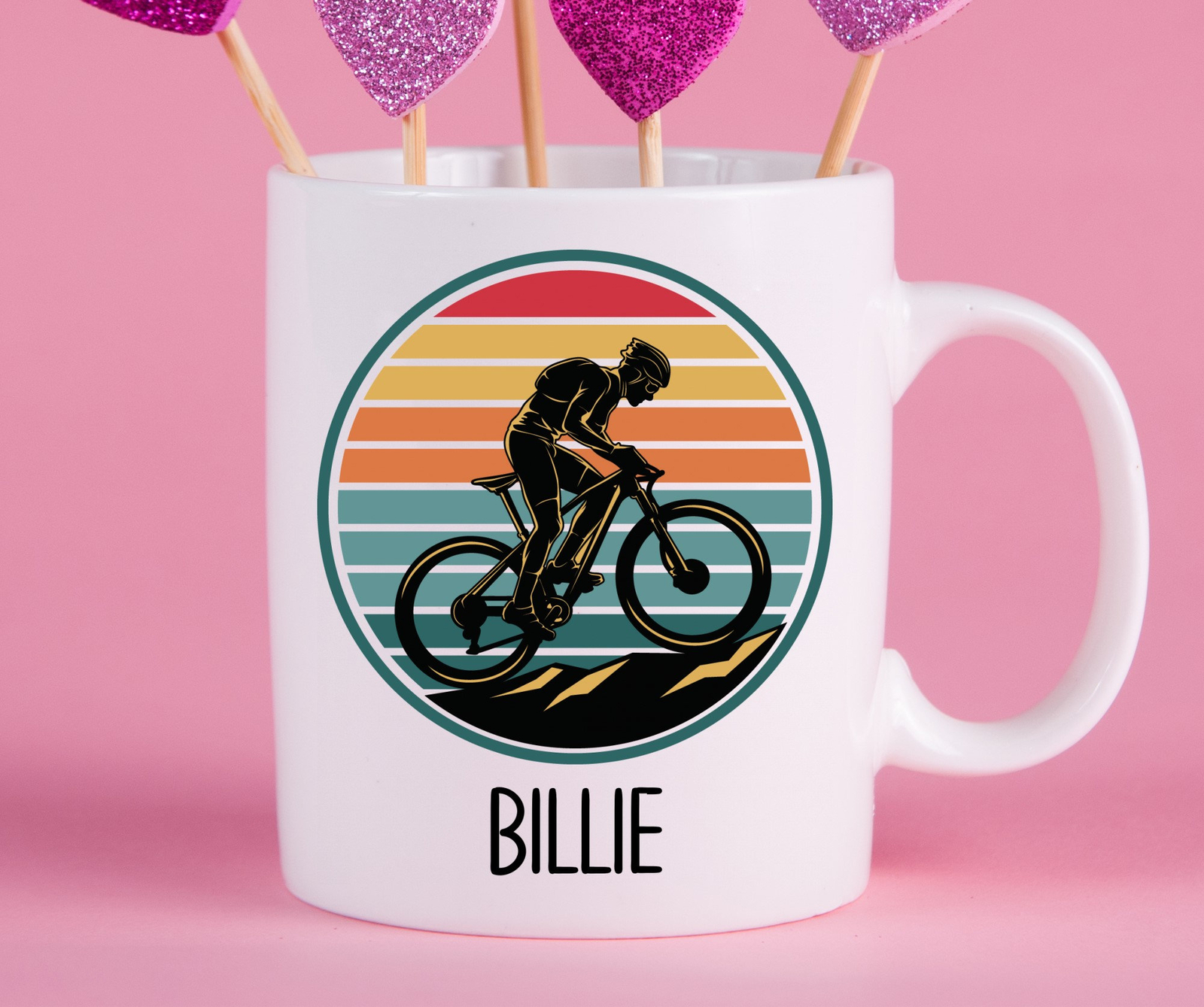 Personalized Mountain Biking Mug Mountain Biking Gift Ideas Mountain Biking Cup