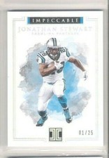 Rare 2017 Panini Impeccable Panthers Jonathan Stewart Insert Card 1/25 Made