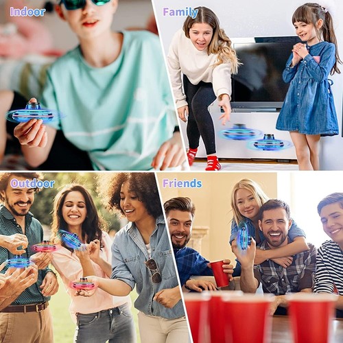 Flying Fidget Spinner Drone Ball UFO Stress Focus Hand Fun Toy LED Kids & Adults - 第 4/44 張圖片