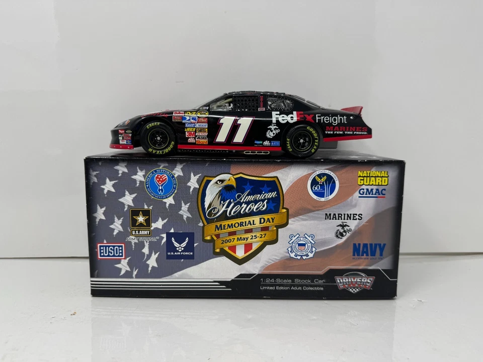 Motorsport Authentics Nascar #11 Denny Hamlin FedEx American Heroes 1:24 Diecast - Image 2 of 4