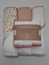 Chick Pea 6 Piece Bath Set - 3 Hooded Towels  3 Washcloths