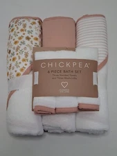 Chick Pea 6 Piece Bath Set - 3 Hooded Towels & 3 Washcloths