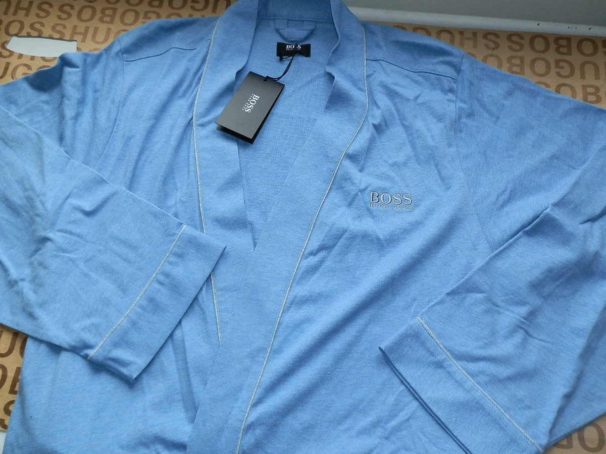 New Hugo Boss Blue Jedi Night Bath Wear Dressing Gown Robe Medium
