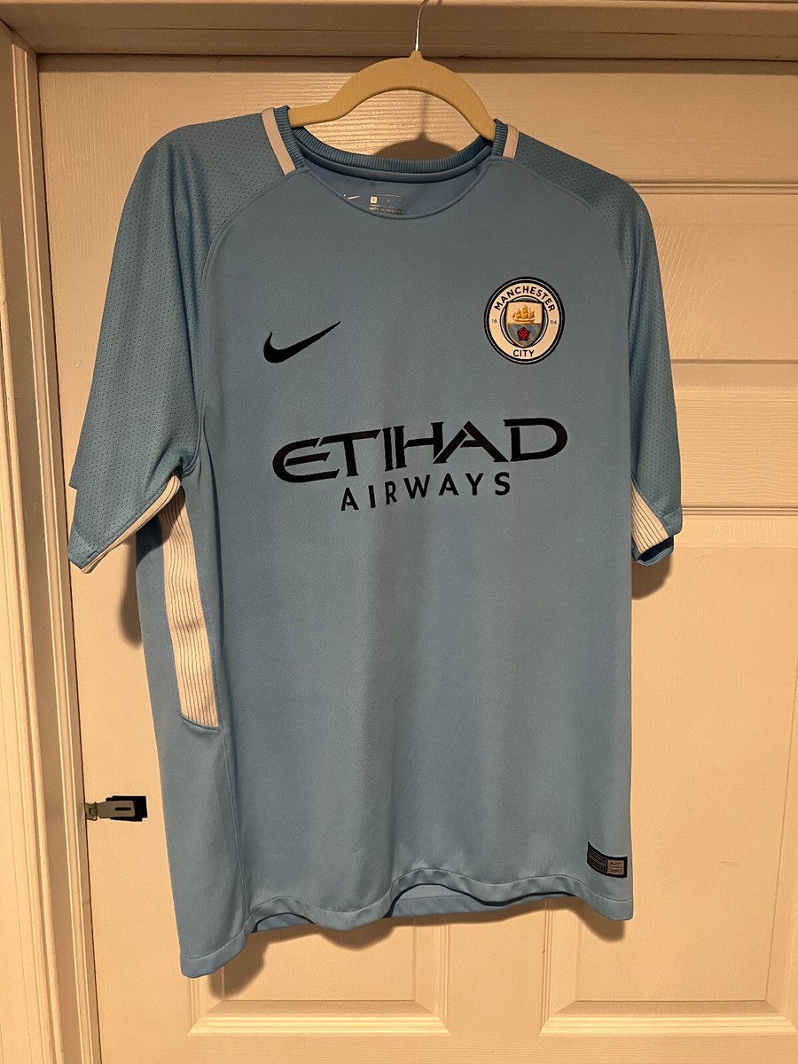 Manchester City 2017-18 Home Soccer Football Jersey Nike Men's