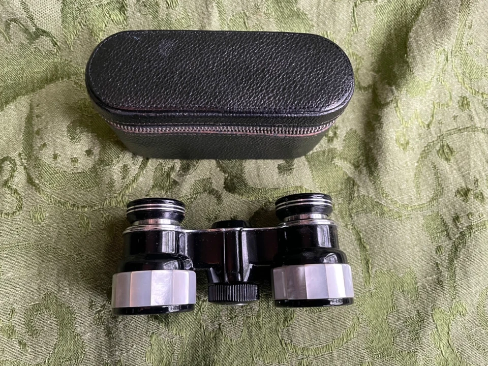 Binolux Coated Lenses Small Binoculars B142 2.5x Vintage Used with Case - Image 3 of 4