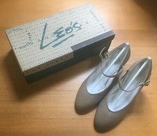 Leo's Dance Stage Shoes Womens TAN Beige Hi Heels Leather 920 4 4.5 5.5 6.5 M