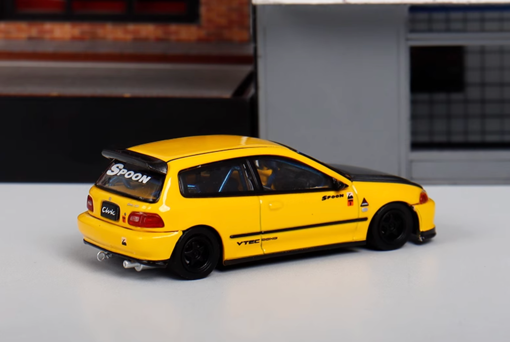 CR SW 1:64 JDM Yellow EG6 Civic SIR Hatchback Sport Model Diecast