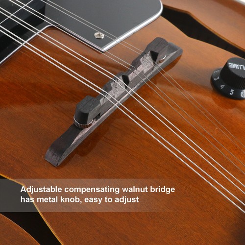 A Style 8 String Electric-Acoustic Mandolin Instrument with Pickup Sapele Top F - Picture 5 of 14