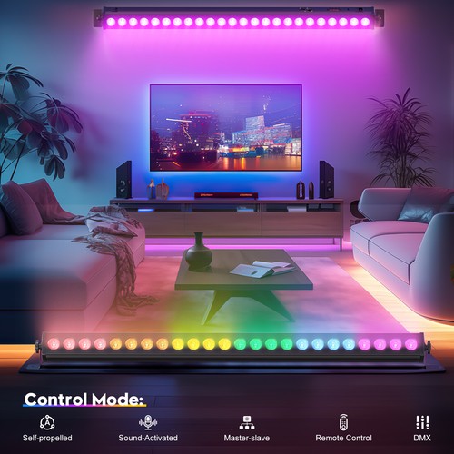 120W 24LED RGB Wall Wash Light Stage Lighting Bar DMX DJ Disco Party Show Lights - Picture 6 of 15