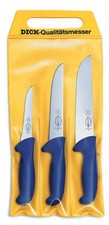 F. DICK Küchenmesser Set ErgoGrip 3tlg Ausbeinmesser 13cm+15cm  Blockmesser 21cm