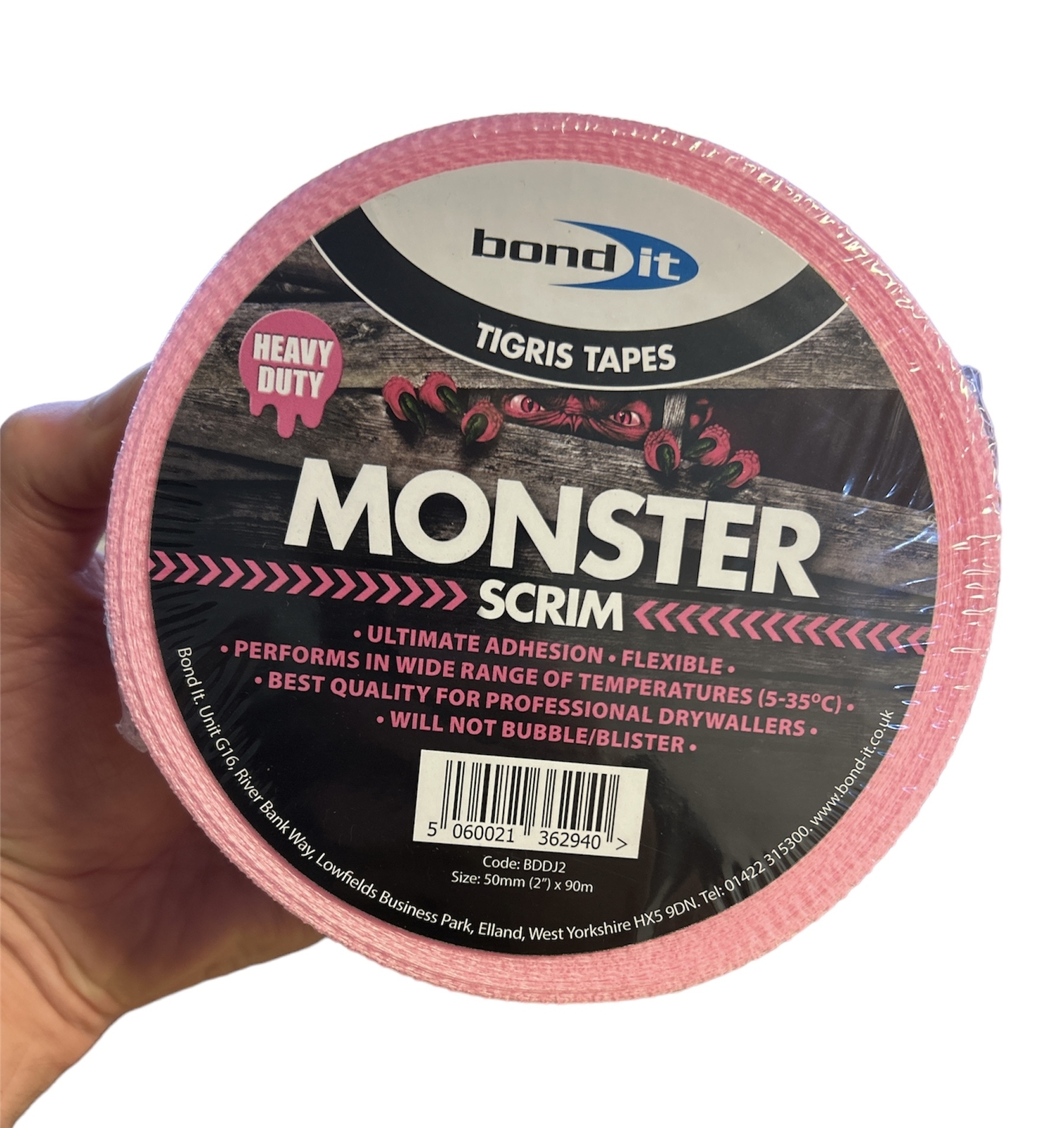 Bond It Scrim Tape 48Mm X 90M Plasterboard Professional Jointing Repairing Tape - Image 8