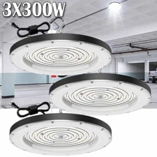 3 Pack 300W UFO Led High Bay Light Commercial Industrial Warehouse Shop Lights