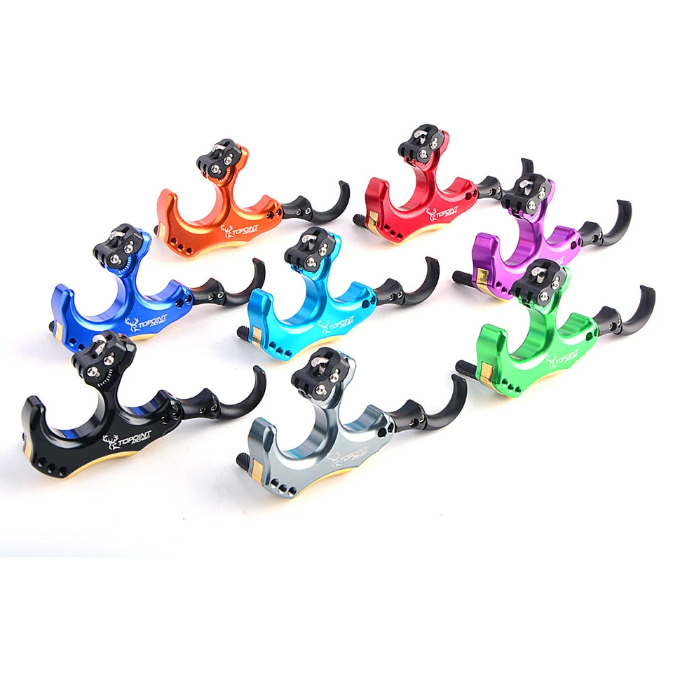 Compound Bow Release Aid Back Tension 3 4 Finger Grip Thumb Trigger Archery Hunt - Image 4 of 4