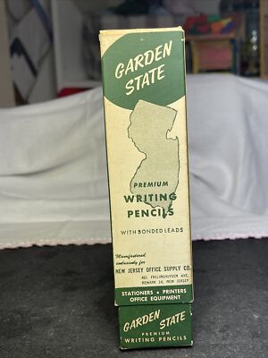  Vintage Garden State premium writing pencils  with 9 pencils in original box