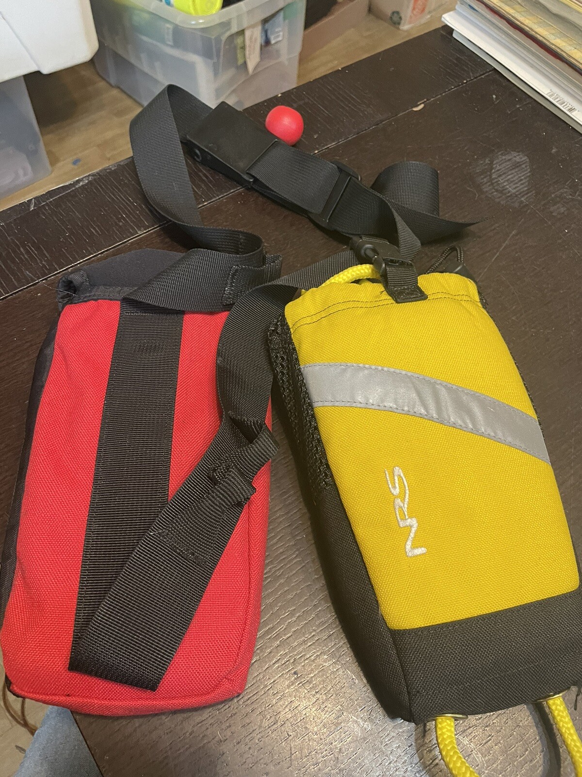 NRS Wedge Throw Rope Rescue Bag and Assessory Bag with Warmers Rafting Kayak