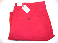 NEW Orvis Mens Pants Flat Front W36 X L34  High Meadow Plain Pant Red Cotton