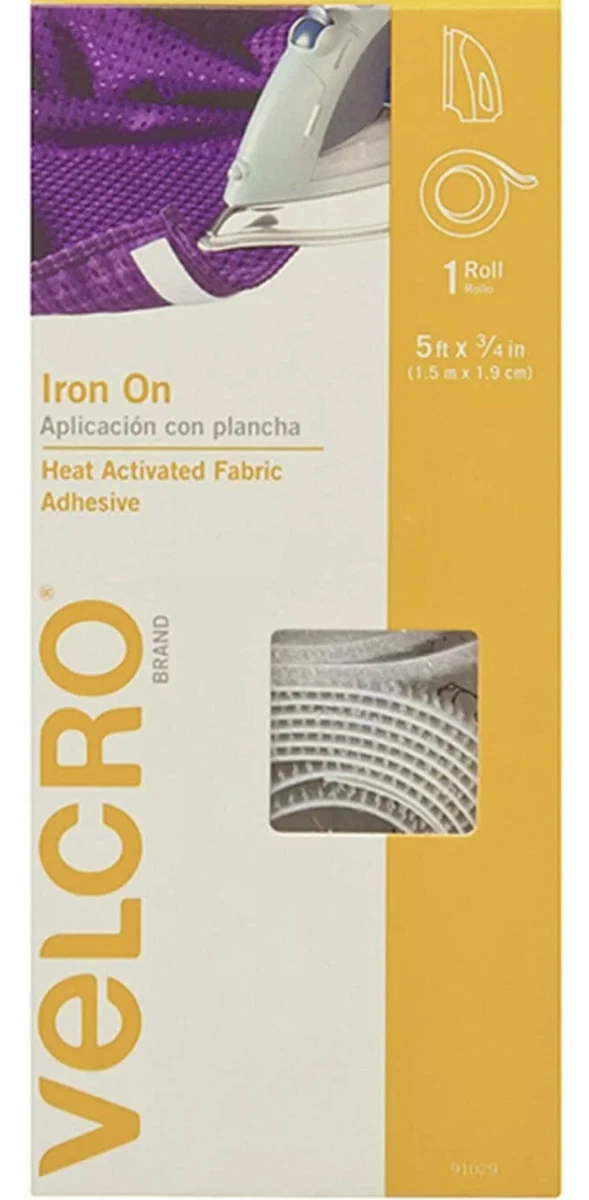 VELCRO Brand IronOn Tape Alterations & Hemming No Sewing, Velcro For Fabric With Adhesive No Sew