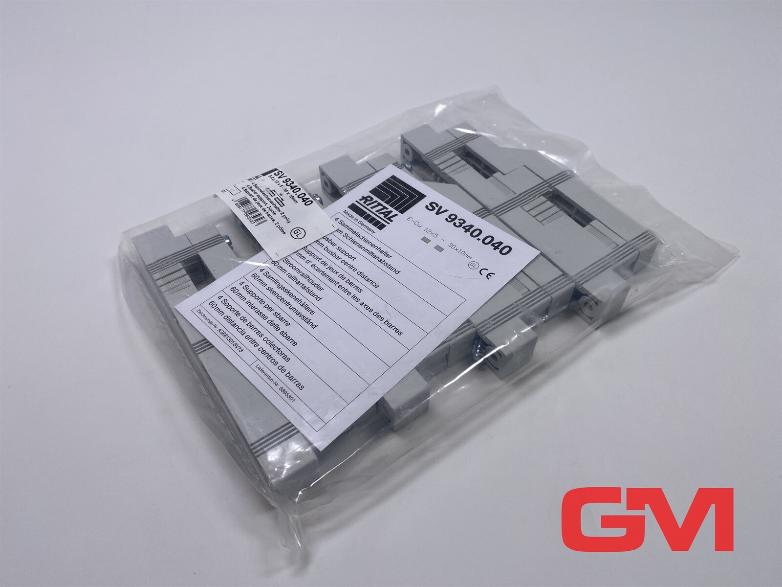 4x Rittal Busbar Holder 2-Pole SV 9340.040 Support 60 mm