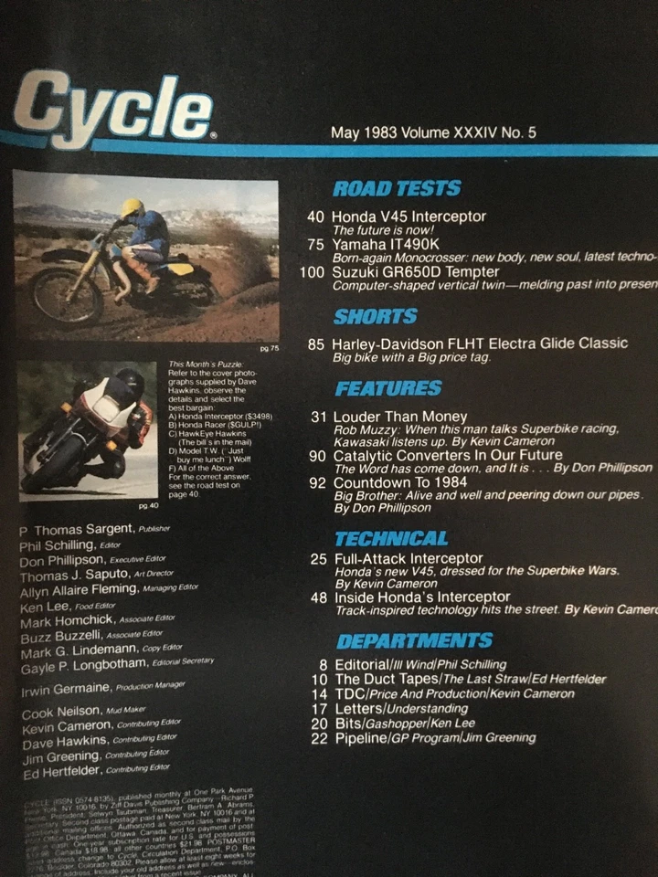 Cycle magazine May 1983 - Image 2 of 3