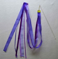 Purple / Blue Streamer w 18" Rod - Christian Worship Dance Ribbon