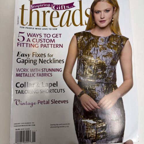 Threads Magazine January 2018 Custom Fitting Patterns, Tailoring Collar & Lapel