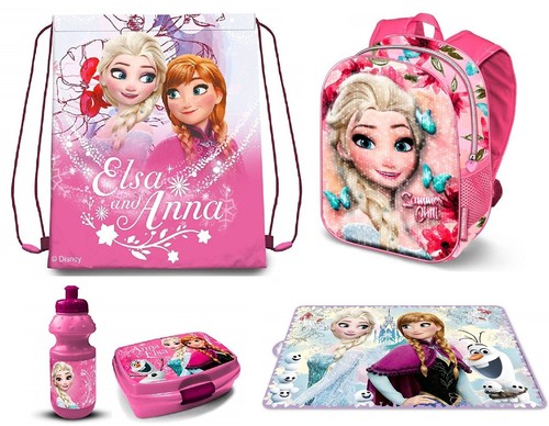 Frozen Elsa con Pallietes Zainetto Zaino in 3D set Scuola asilo 5pezzi |  eBay