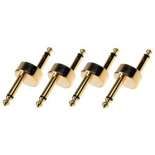 4PCS Guitar Effect Pedal Coupler Connector 1/4 Inch Connecting Head Guitar Parts