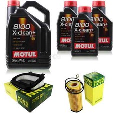 MOTUL 8L 5W-30 Motoröl+MANN-FILTER für BMW X5 E70 xDrive40d xDrive30d X6 E71 E72