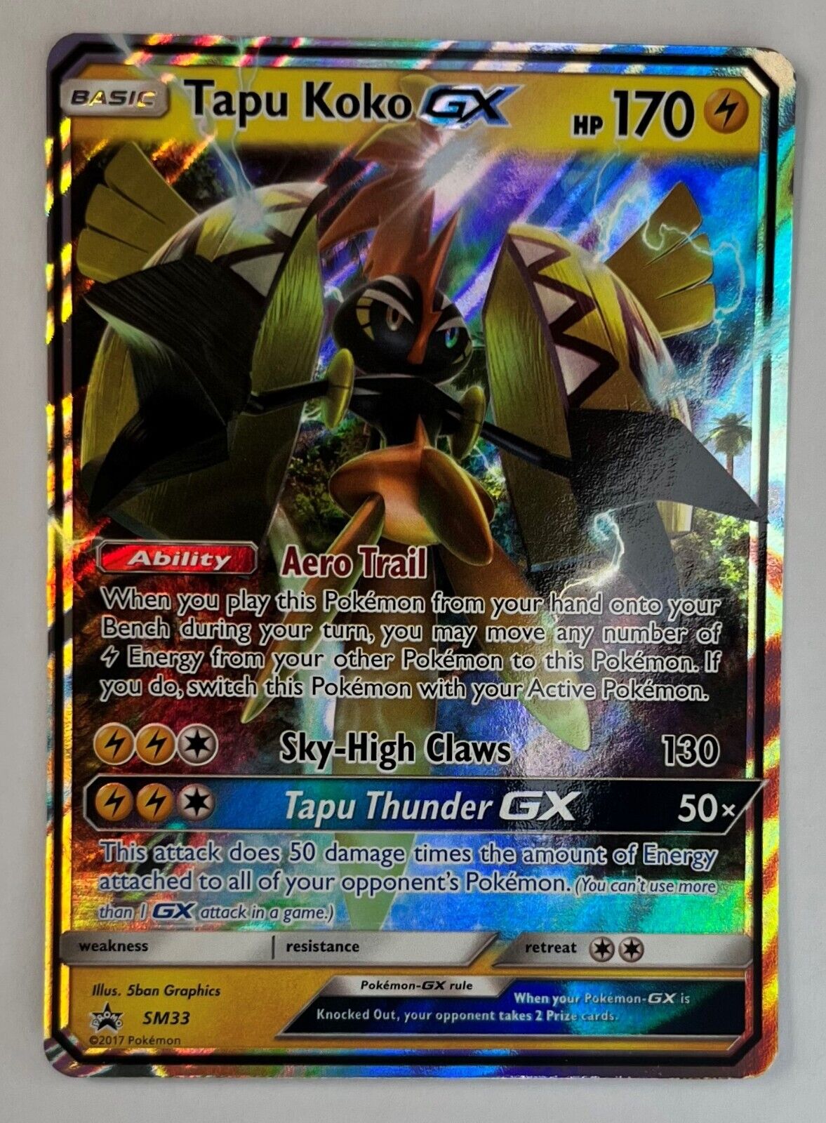 Pokemon Sun & Moon Black Star Promos - Tapu Koko GX SM33